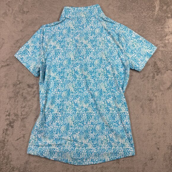 IBKUL Womens UPF 50+ Cooling Quick Dry 1/4 Zip Golf Short Sleeve Stretch Medium - Picture 4 of 7